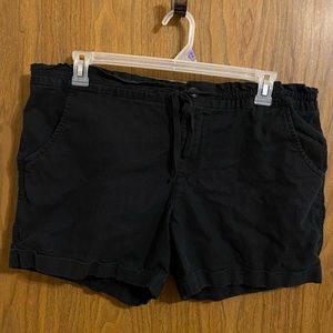 Black Linen Shorts